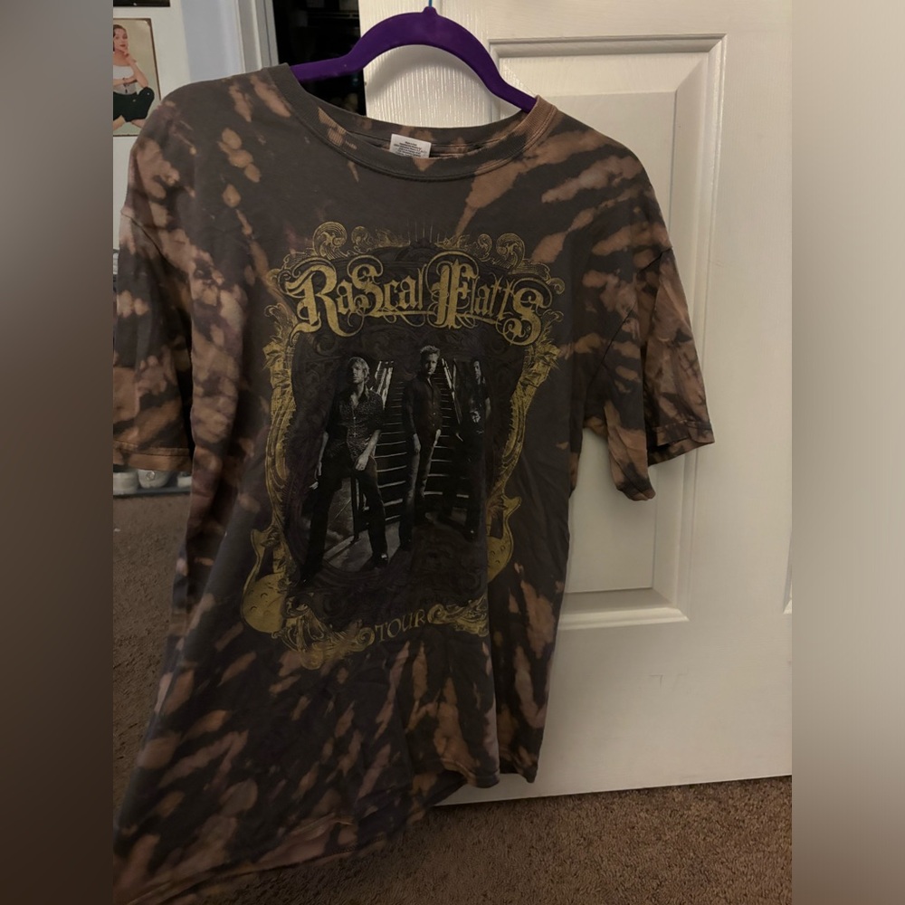 Rascal Flatts 2008 tour T-shirt custom tie-dye